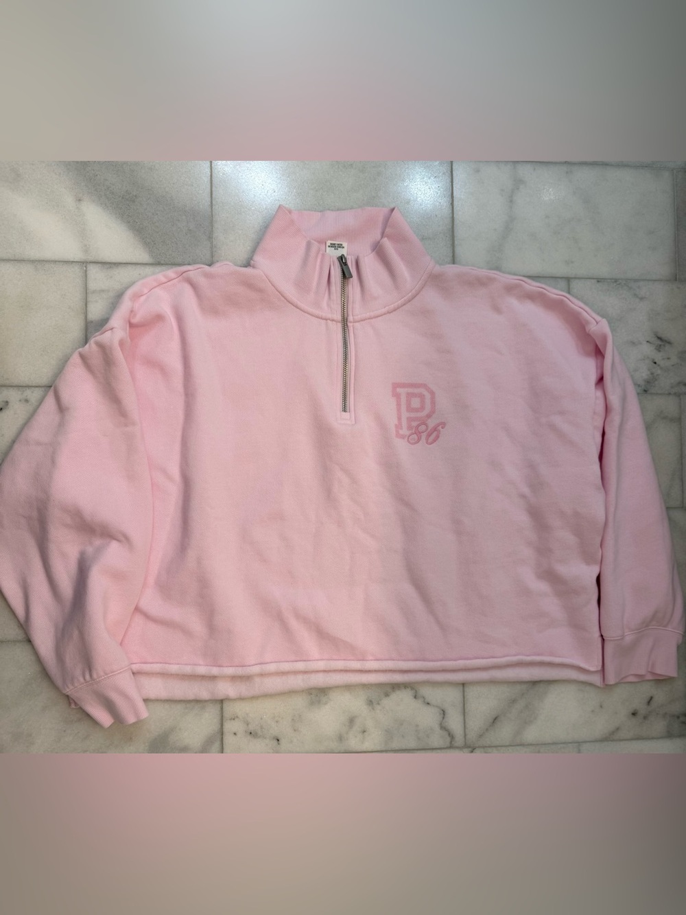 PINK by Victoria’s Secret Quarter-Zip Women's Sweatshirt. Size XL. EC.